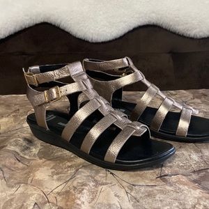Clarks Gold Metallic Gladiator Sandals